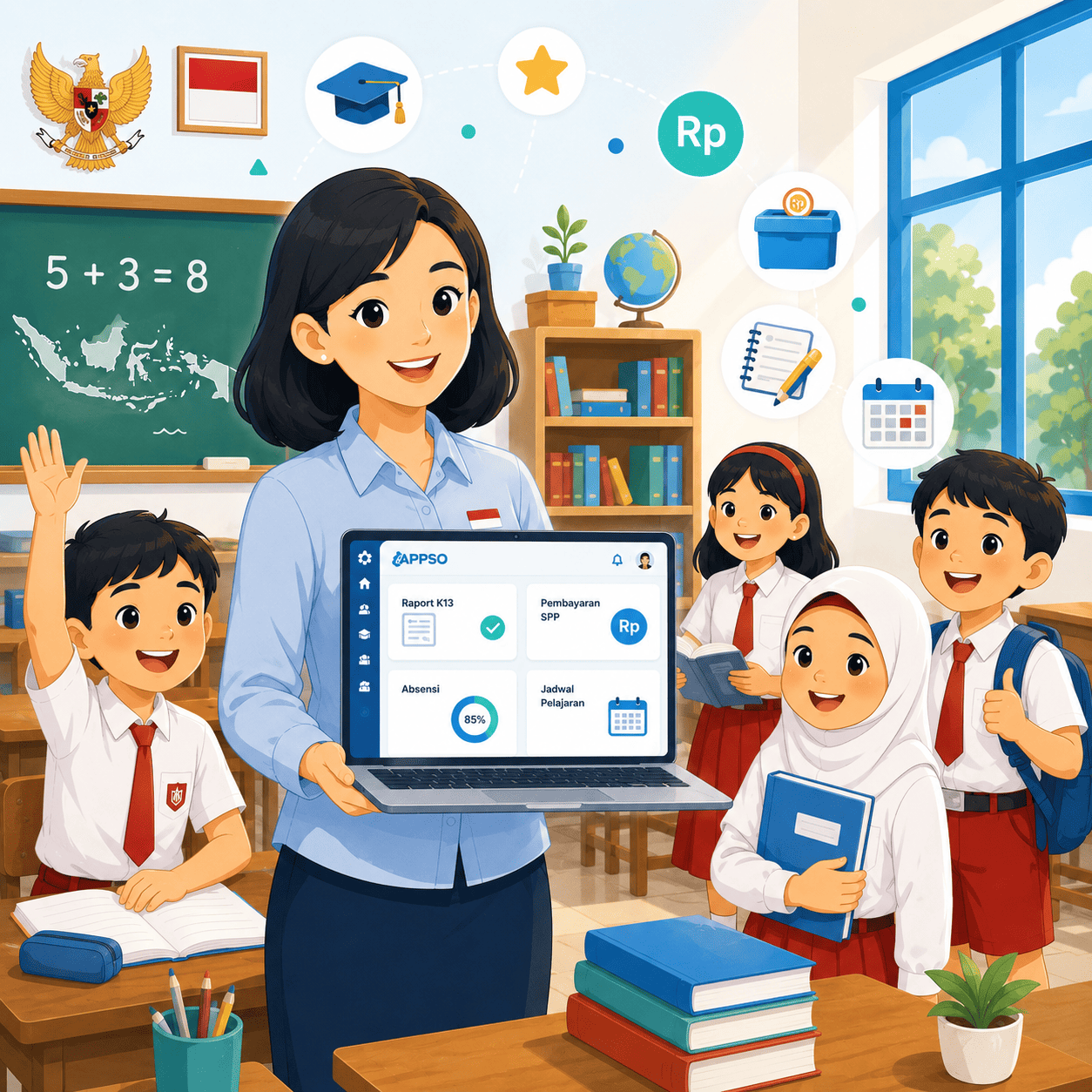 Suasana SD/MI modern yang menggunakan Sistem Informasi Sekolah APPSO